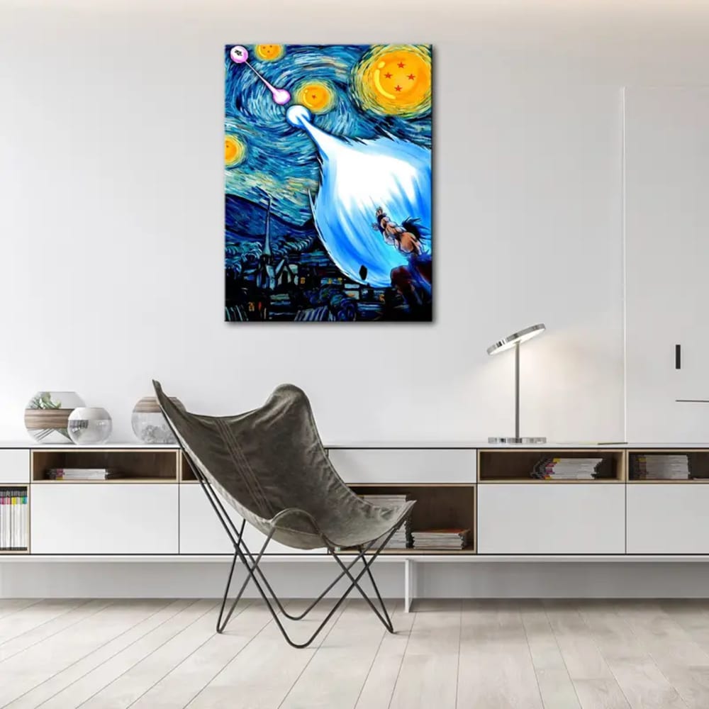 Dragon Ball Z Van Gogh Starry Night Wall Art